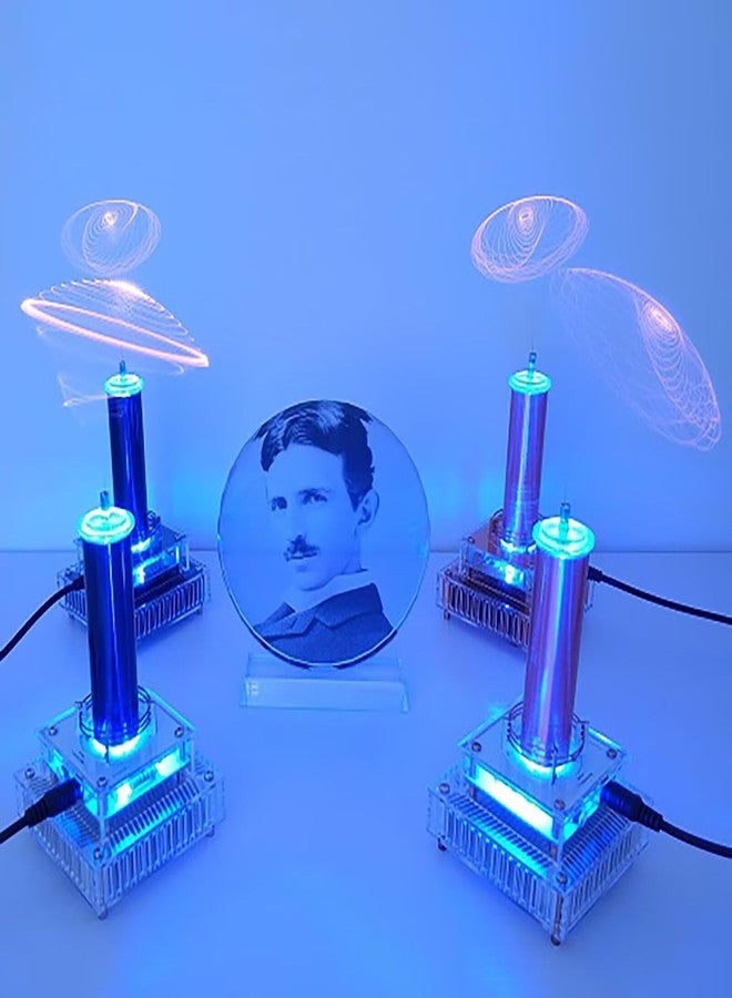 Yoqanr Tesla Coil, Bluetooth Artificial Lightning Functional Spark GapArc Generator, Wireless Transmission Experiment, Science Teaching Experiment Tool, Blue Shell - Image 2